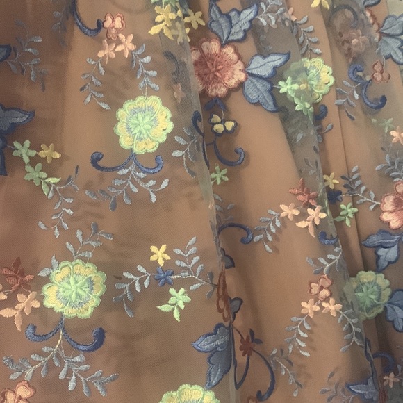 SOLD - Imperial Pastel Embroidered A-Line Dress - Picture 9 of 9